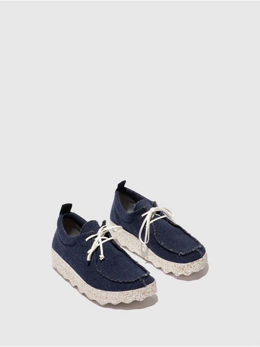 Asportuguesas Chat Trainers Navy Recycled Linen - Naisten Lace-up Trainers ASPP018905FI Laivastonsininen